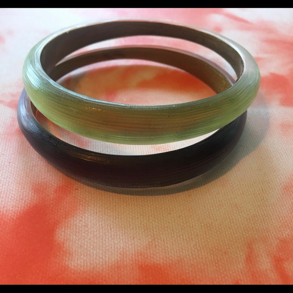 2 Alexis Bittar tapered bangles